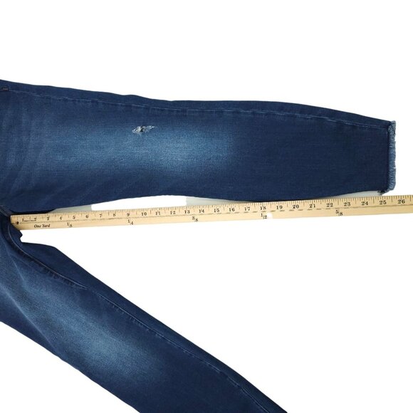 Kut From The Kloth Distressed Ankle Jeans Womens Size 6 Frayed Hem Skinny Denim - Picture 5 of 15